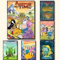 Anime A-Adventure Cartoon Time Posters High Quality Self-adhesive Wall Art Decorations Color Prints Sticky