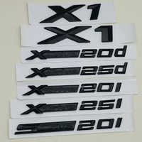 3D ABS Black Logo X1 Emblem Xdrive 20d 20i 25d 25i Letters Sticker Car Badge for X1 E84 F48 F49 U11 Auto Accessories