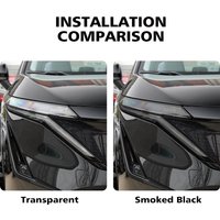 For Nissan Ariya 2022-2026 Smoke Black High-Gloss TPU Headlight PPF Film Pre-Cut Anti-Scratch Protective Vinyl Wrap Cover Kit