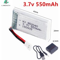 3.7V 550mAh 852040 Lipo Battery with Charger for JXD 523 523W H43WH RC Drone Helicopter Spare Parts 3.7V 1S Battery XH2.54