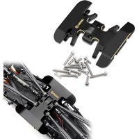 Esilun Brass Heavy Counterweight Center Gearbox Mount Skid Plate for Axial SCX24 DB C10 JLU Gladiator Bronco 1/24 RC Parts-32g