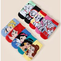 10 Pairs of Fun and Cute Anime Printed Cotton Ankle Socks Suitable for Both Men and Women Casual Seasonal Short Socks Gift Socks