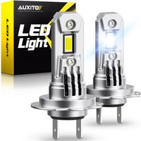 AUXITO 2Pcs H7 LED 20000LM Super Bright Head Light Headlight Bulb with Fan Turbo Mini Design Automotive Headlamp 12V 100W
