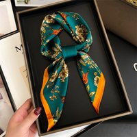 New Dot Print Square Scarf For Women Silk Shawl Neckerchief Female Hair Bands Head Wraps Headband Foulard Satin Hijab Bandana
