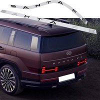 Emblem Sticker for Hyundai SANTAFE Logo 2024 2025 Metal Car Rear Body Side Decal Exterior Auto Decor Accessories