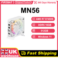 Firebat Mn56 Mini Pc Amd Ryzen 7 8745Hs 16Gb Ddr5 512Gb Ssd Windows 11 Usb-C 4.0 Dual 2.5g Lan Pc Home Server Ai Ready Compact Desktop