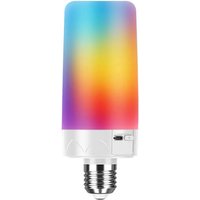 Rechargeable electromagnetic light bulb with remote control, USB,E26, 3 color temperatures+9 RGB, indoor/outdoor emergency foam