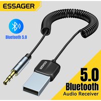 Essager Bluetooth Car Audio Cable 5.0 Transmitter Wireless Receiver Car AUX 3.5mm Jack Adapter Bluetooth Adapter Audio Cable
