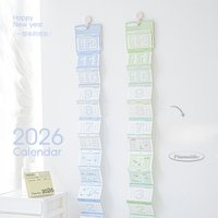 2026 Desk Calendar Accordion Fold Planner with Daily Checkboxes Mini Tear-Off Date Schedule for Office Students Goal Tracking