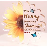 Nanny Gifts, Nanny Birthday Gifts from Grandchildren, Acrylic Plaque, Sunflower Gifts for Nanny, Gifts for Nanny Grandma