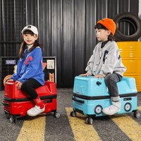 Car Riding Case/children's Trolley Case Baby Can Sit in A Spinning Luggage Box with Omnidirectional Wheels Travel Bags