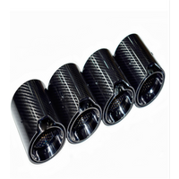 4 Pcs Carbon Fiber Matte Car Exhaust Tip For BMW M2 F8 M3 F80 M4 F82 M5 F10 M6 F12 M Performance Muffler Tip 70mm Nozzle
