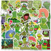 50PCS Set Hollywood Star Frog Kermits Stickers Frogs Waterproof PVC Skateboard Luggage Motorcycle Guitar Kids DIY Sticker