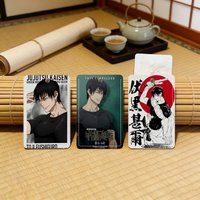 Kaisen Fushiguro Toji Anime Chic Leather Card Sleeve Durable ID Holder for Students and Professionals