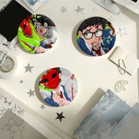 Game Yuppie Psycho Pixels Laser Badge Pins Handmade Brooches for Backpack Gifts Bag Decor Fans Collect