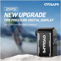 CYCLAMI A2S Mini Electric Air Pump 120 PSI Portable Bicycle Cordless Air Inflator Presta Schrader Valve Outdoor Road MTB Bike