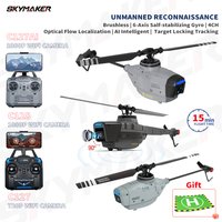 Hélicoptère RC C127AI C127 C128 Pro avec caméra FPV Wifi, gyroscope 6 axes 4CH, télécommande 2.4G, jouet pour enfants, pour garçons