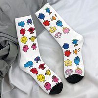 Mr. Men Little Miss Stockings Cartoon Design Elegant Socks Autumn Anti Bacterial Socks Men Running High Quality Socks