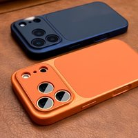 Brand New Luxury Upgrade Model Orange Retro Faux Leather Phone CaseiPhone 17Air 16 15 14 17Pro 17PromaxSoft Edge Hard Case