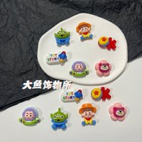 Toy Story resin figurine, cream glue handmade DIY phone case, fridge magnet, hair clip accessories, decorative cute and fun gift