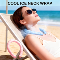 Summer cooling neck with ice neck cooler, portable ice collar, cooling device for high temperatures, neck cooling ice ring