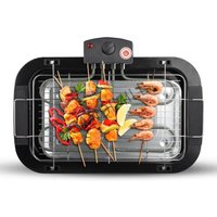 Smokeless Electric BBQ Grill Non-stick Griddle Indoor Outdoor Barbecue Roaster