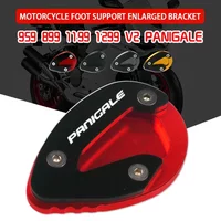 For DUCATI 899 959 1199 1299 V2 Panigale Motorcycle CNC Kickstand Foot Side Stand Extension Pad Support Plate Enlarge Stand