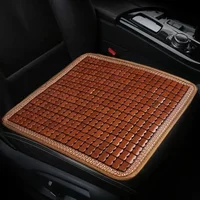 Summer Cooling Bamboo Car Seat Cushion Pad, Single Piece Mahjong Mat, Breathable Car Seat Cover, Anti Slip Bottom Cooling Mat