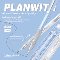 Planwith Metal Mechanical Pencil Texture 0.5/0.7mm Dropproof Durable Rod Stable Drawing Writing Aesthetic Office School Supplies