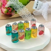 10pcs Luminous Watermelon Strawberry Fruit Juice Resin Charms Simulation Mango Grape Can Pendant For Earring Jewelry DIY Make