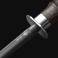 12'' Professional sharpening rod Chef Knife Sharpener Honing Steel bar Kitchen Knife Black Steel Sharpening Stick