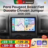 Junsun Radio Android do Fiat Ducato Peugeot Boxer 2 Citroen Jumper 2 2006-2023 CarPlay Auto Stereo Inteligentes GPS SWC BT 4G