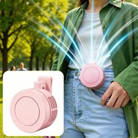 900mah 3 Speeds Portable Mini Clip Fan Hanging Waist Neck Rechargeable Battery Air Cooling for Outdoor Work Hiking Travel