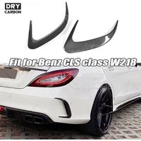 Carbon Fiber Rear Bumper Spoiler Fender Canard Fins Trims for Benz CLS class W218 CLS400 CLS500 CLS63 2015-2017 Body Kits