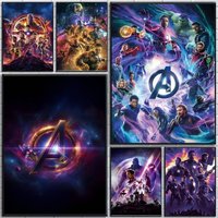 A-Avengers Infinity War Movie posters Self-adhesive Paper Print Home Living Room Bedroom Entrance Bar Cafe Art