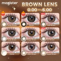 (0,00~-6,00) MAGISTER Brown Series Natürlich Gefärbte Kontaktlinsen Myopie-Kontaktlinsen Mit Dioptrien Weiche Linsen Kosmetische 6-Monats-Linsen