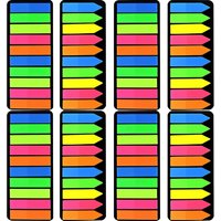 PET Page Markers Sticky Index Tabs, Bright Colors Arrow Flag Tabs for Book Annotation, Writable File Classification Labels