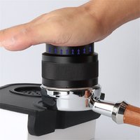 51/53/58mm Coffee Tamper Flat Base Spring Press Balanced Fixed Force Palm Tamper Coffee Distributor Espresso Distribution Tools