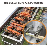 Outdoor Churrasqueira Rotativa Grill Automatic Flip Barbecue Machine Camping Rotating BBQ Grill Viande Electrique