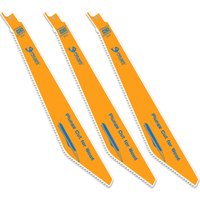 9" 8TPI HCS Plunge Cut Reciprocating Saw Blades for Wood, Universal Fit Sabre Saw Blades, No Edge Start Required for Woodworking