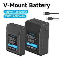 CITYORK V-Mount V-Lock BP185 95 V-Mount Akku mit PD20W Kabel für Sony Camcorder Broadcast Video Light Blackmagic URSA VMOUNT