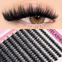 240PCS C/D Curl Fluffy DIY Cluster Lashes Mixed Length Premium PBT Material Comfortable No Irritation Eyelash Extensions