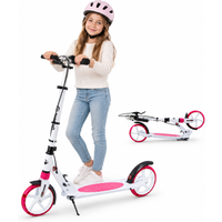 TENBOOM Cityroller für Erwachsene und Kinder, faltbarer Tretroller, 200-mm-Großräder, doppeltes Bremssystem, Vorderradfederung, maximale Belastung 100 kg, für den Innen- und Außenbereich.