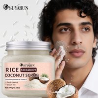 SUYARUN Natural Rice & Coconut Exfoliating Scrub - Gentle Brightening Face/Body Scrub for All Skin Types, Vegan, Sulfate-Free.