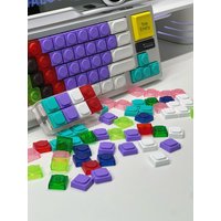 DIY Custom 20 Pcs Toy Bricks Keycap Low Profile Keycaps Blank 1u Backlit Key cap ABS Key Caps for Mx Switch Mechanical Keyboard