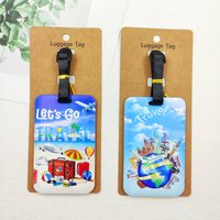 Travel style Luggage Label Men Women Travel Luggage Tag Classic Suitcase ID Address Holder Baggage Boarding Portable Suitcase