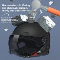 AliExpress NONE 3C Certified Motorcycle Helmet Vintage Classic Half Helmet Lightweight Reinforced Helmet for Electric Vehicle Mountain Bike