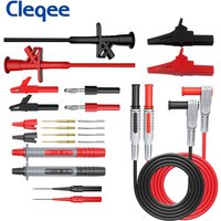 Cleqee P1600C 24PCS Multimeter Probe Test Leads Kit Automotive Probe Set IC Test Hook Alligator Clips kits