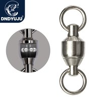 DNDYUJU 10 To 20pcs Stainless Steel Bearing Fishing Swivels Barrel Rolling Swivels Connector Fishing Accessories Tools Tackle