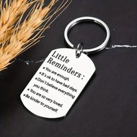 Inspirational Keychain Gift for Son Daughter Sister Brother Stainless Steel Jewelry Key Chain Birthday Christmas for Men Women